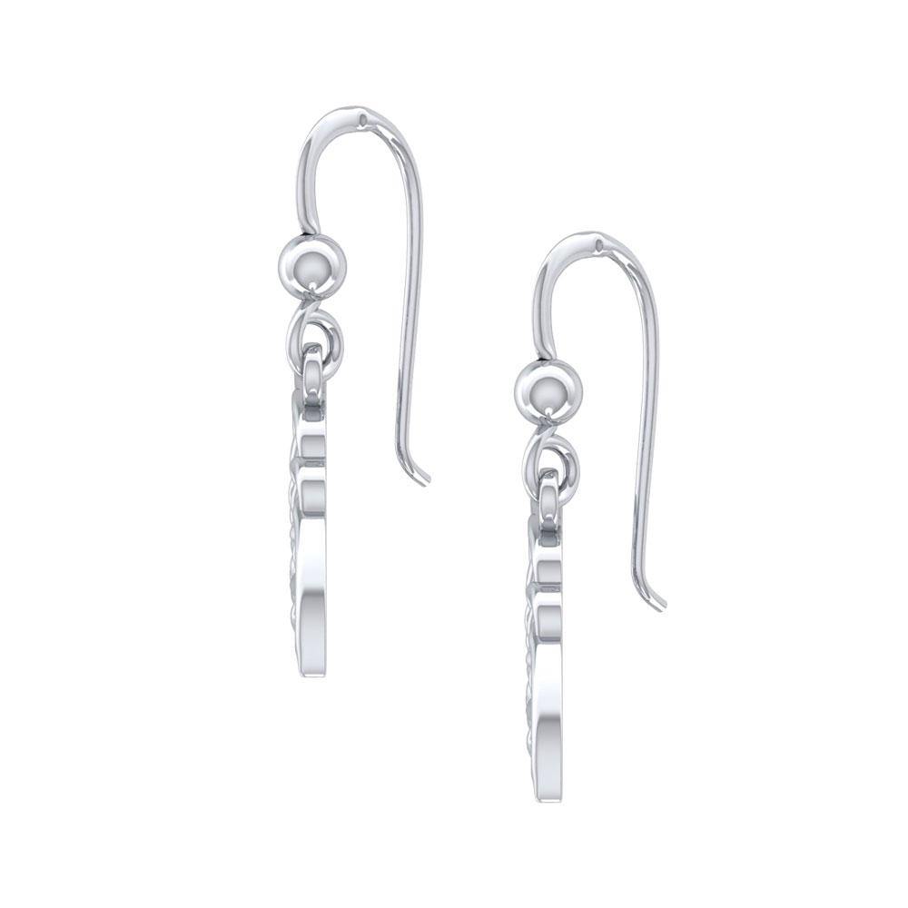 Celtic Shark Fin Silver Earrings TER1722