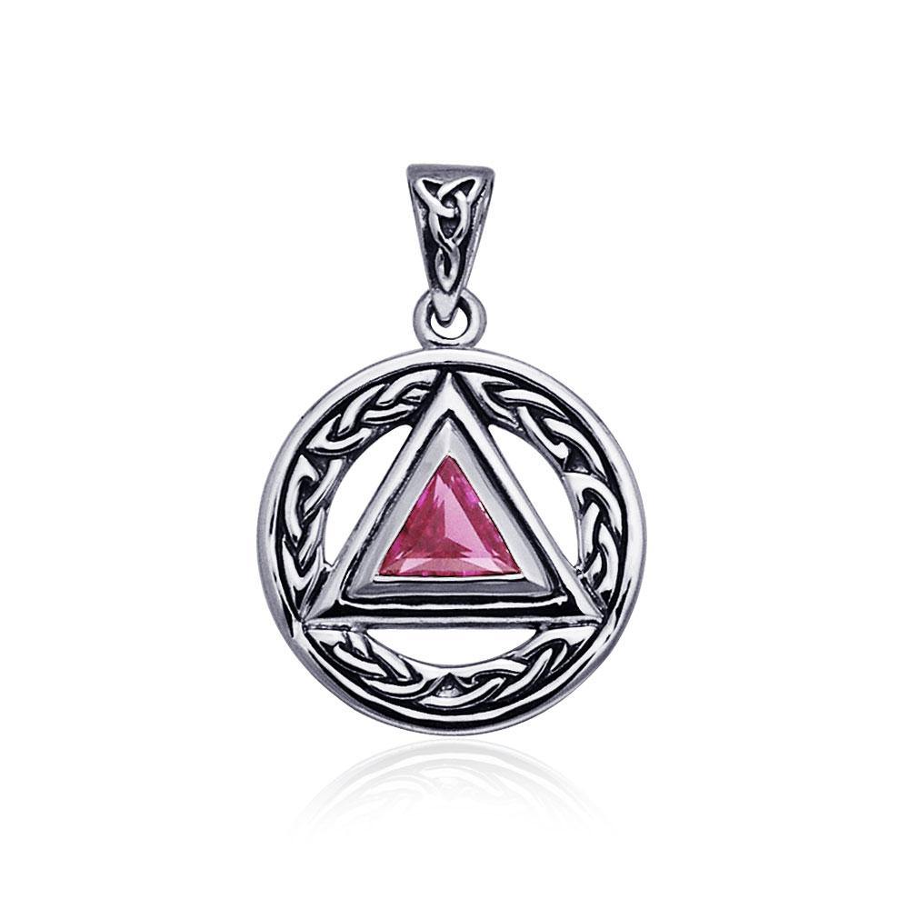 Celtic AA Symbol Silver Pendant TPD326