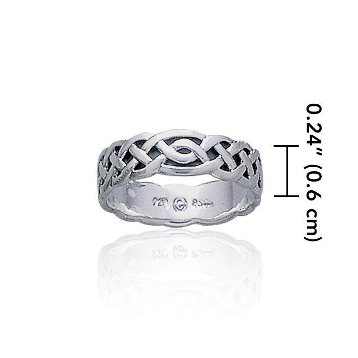 A humble and stylish accord ~ Sterling Silver Celtic Knotwork Ring TR360