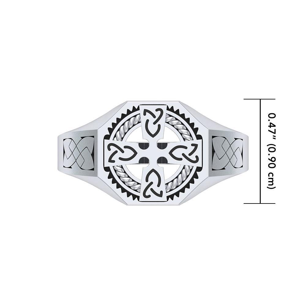 A traditional symbol of faith and spirituality ~ Sterling Silver Jewelry Celtic Cross Ring TRI1316