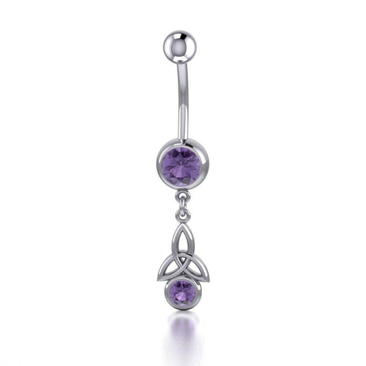 Celtic Trinity Knot Body Jewelry with Gem BJ077