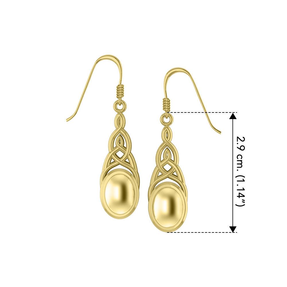 Danu Solid Gold Celtic Knotwork Earrings GER553