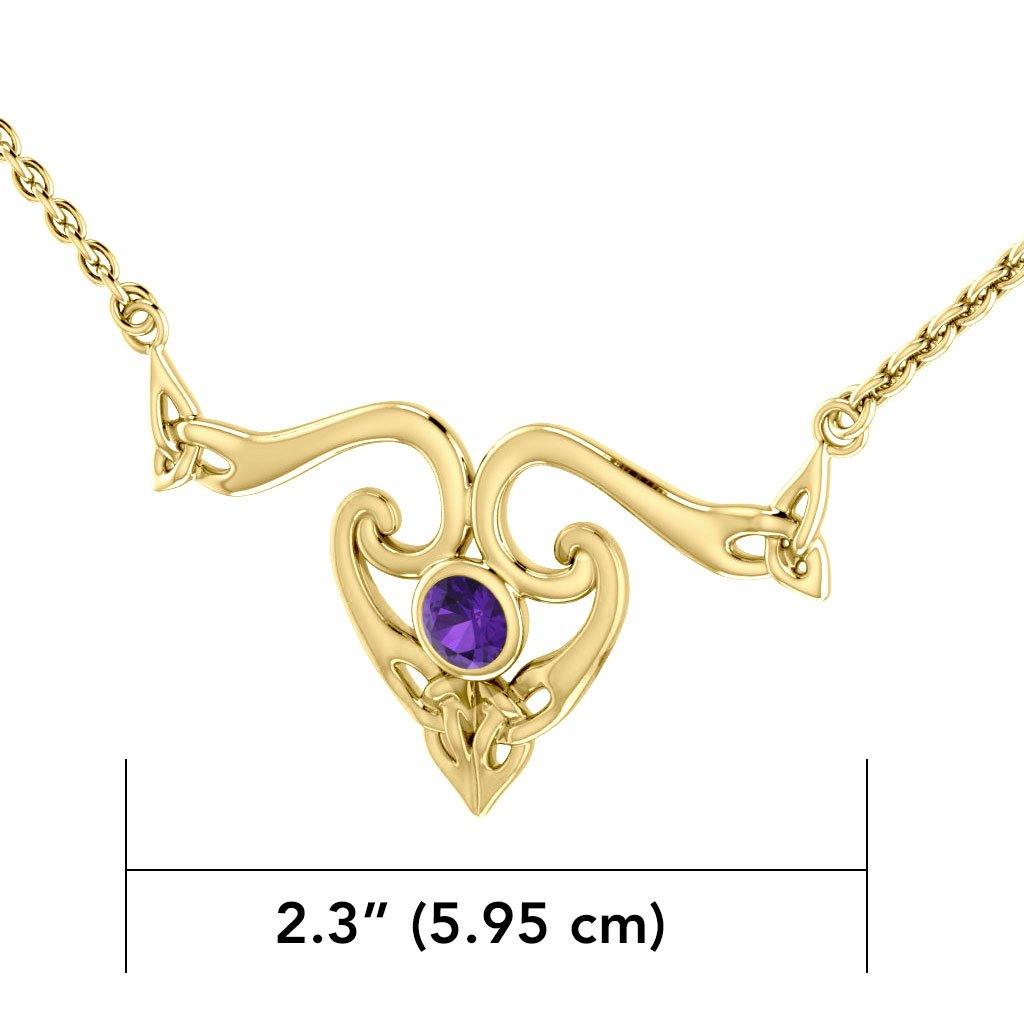 Modern Celtic Solid Gold Necklace GNC162