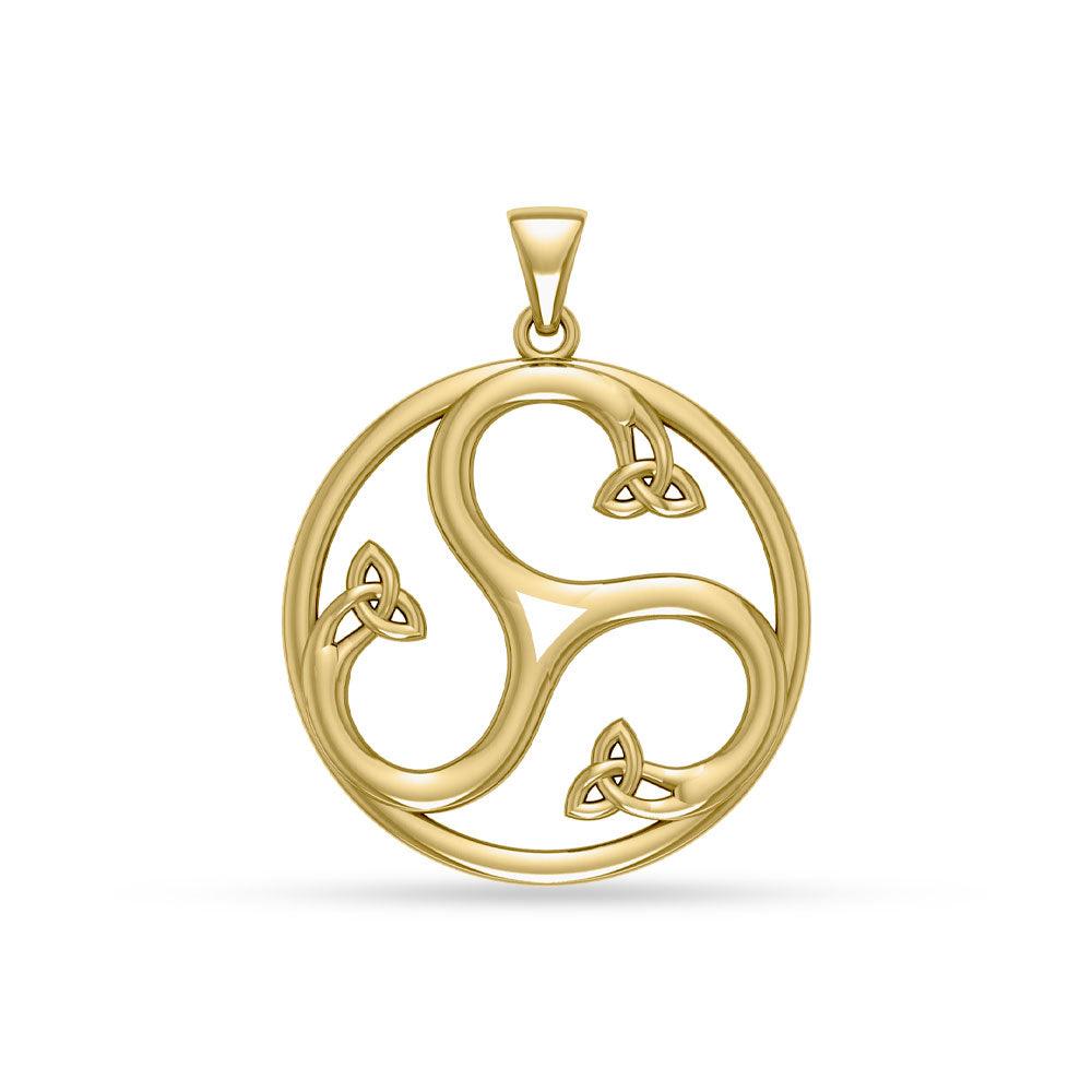 Trinitys imagery Gold Celtic Triskele Pendant GPD1270