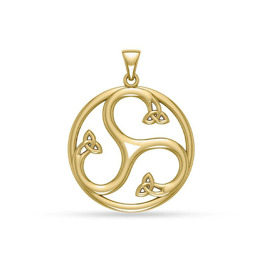 Trinitys imagery Gold Celtic Triskele Pendant GPD1270