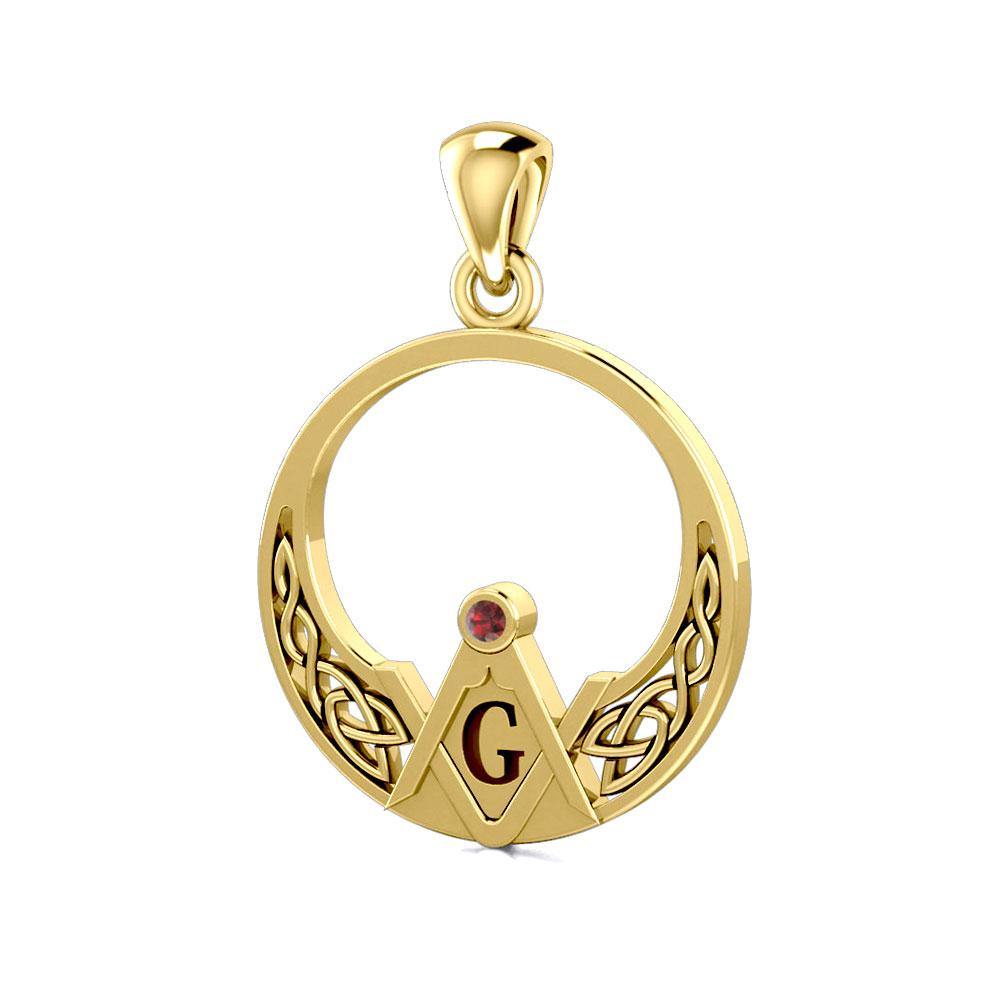 Unfold the Symbolism of the Celtic Mason Gold Pendant GPD5022