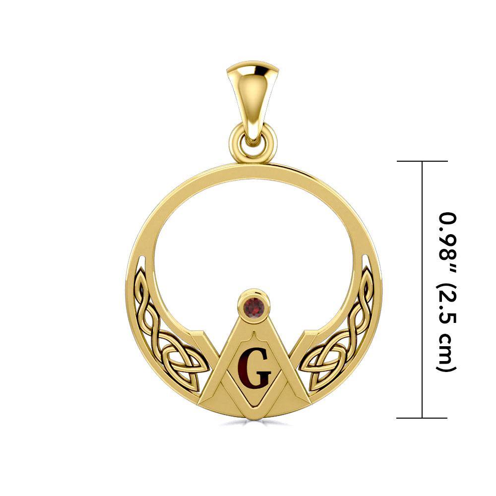 Unfold the Symbolism of the Celtic Mason Gold Pendant GPD5022