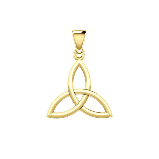 Celtic Trinity Knot 14K Yellow Gold Pendant Small Size GPD5607