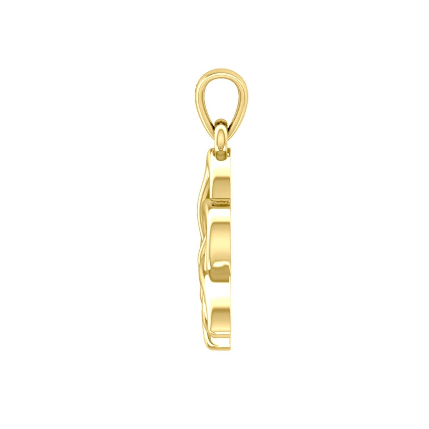 Elegance: Yellow Gold Enchanted Magic Celtic Triquetra Heart Pendant - GPD6195 by Peter Stone