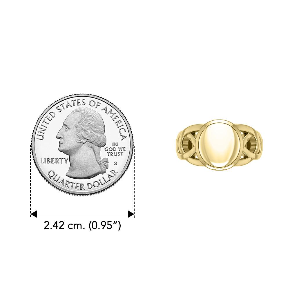Danu Solid Gold Celtic Knotwork Ring GRI601