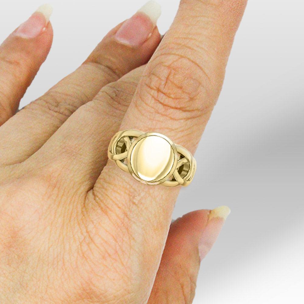 Danu Solid Gold Celtic Knotwork Ring GRI601