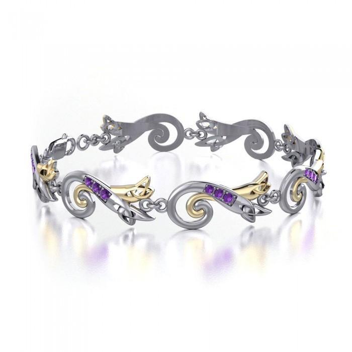 A Quest to life never ending journey Modern Celtic Triskele Sterling Silver Bracelet MBL123