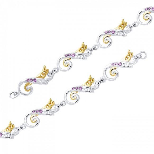 A Quest to life never ending journey Modern Celtic Triskele Sterling Silver Bracelet MBL123