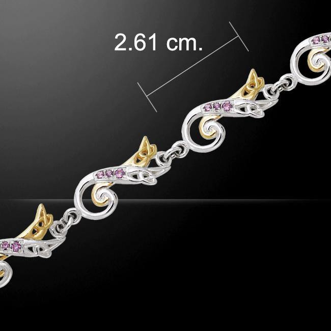A Quest to life never ending journey Modern Celtic Triskele Sterling Silver Bracelet MBL123