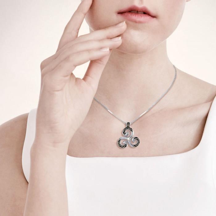 Celtic Triskele Silver Pendant TPD1818