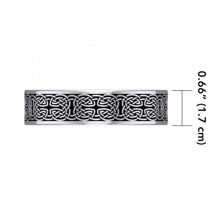 Large Celtic Knotwork Sterling Silver Cuff Bracelet TBA209