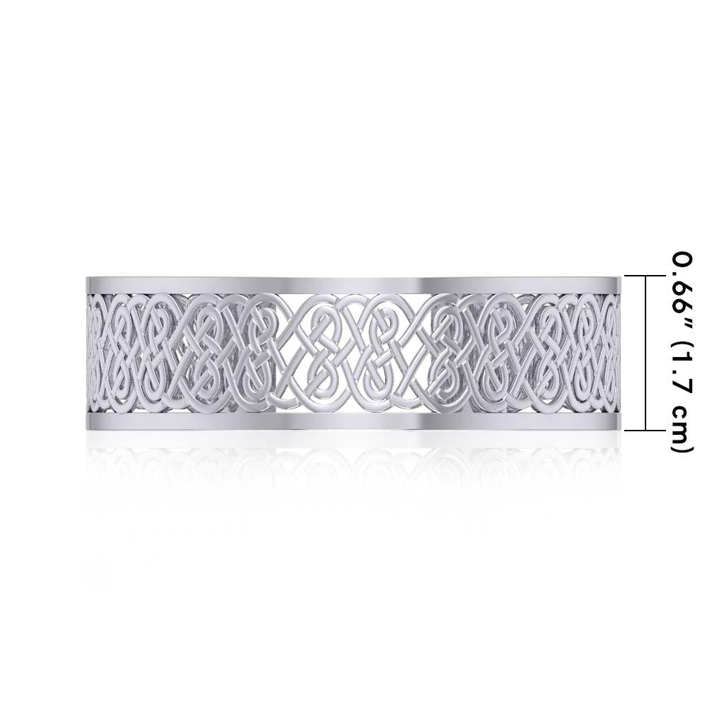 Large Celtic Knot Sterling Silver Cuff Bracelet TBA210