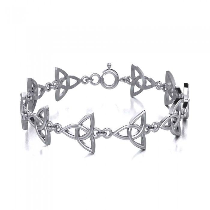 Celtic Triquetra Knot Sterling Silver Bracelet TBG065