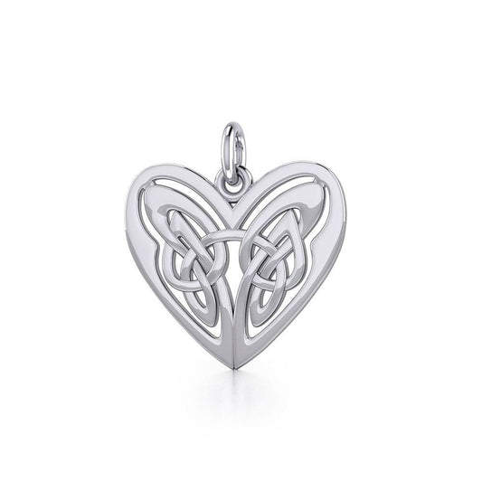 Eternal Heart Celtic Knots Silver Charm TC1088