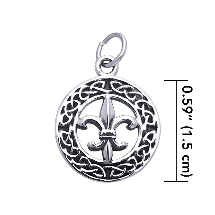 Celtic Fleur De Lis Silver Charm TCM030