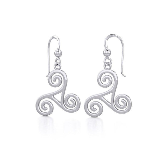 Celtic Spiral Silver Earrings TE102