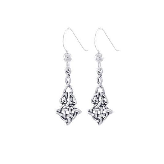 Celtic Quaternary Knotwork Sterling Silver Earrings TE1124