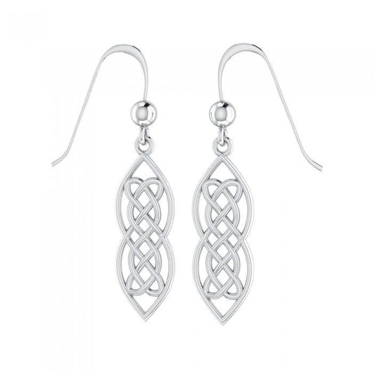Celtic Hearts Entwined Sterling Silver Earrings TE121