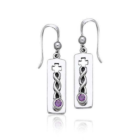 Celtic Knots Cross Sterling Silver Earrings TE2000