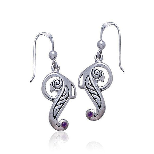 Celtic Knotwork Bird Sterling Silver Earrings TE2065