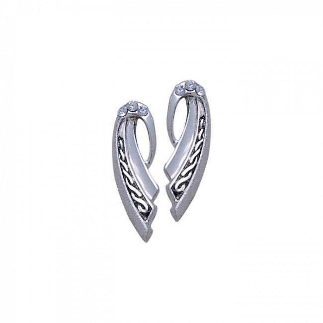 Celtic Knotwork Sterling Silver Post Earrings TE2135