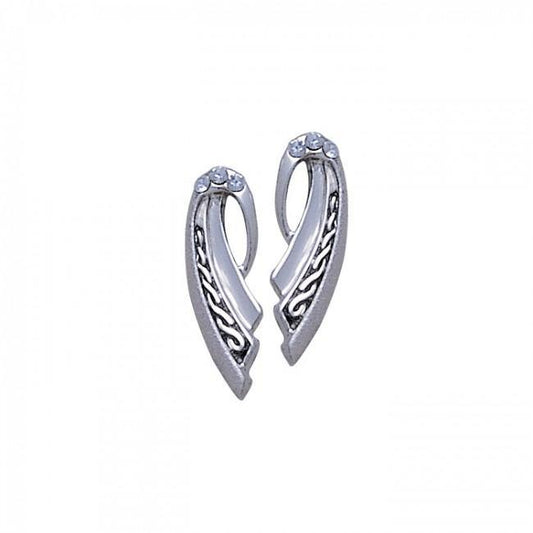 Celtic Knotwork Sterling Silver Post Earrings TE2135