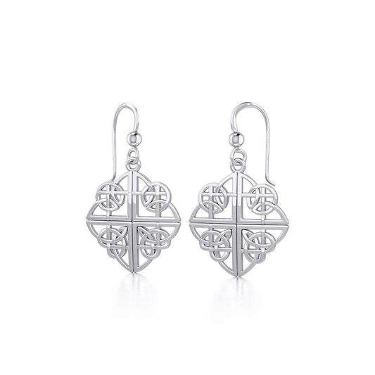 Celtic Knotwork Sterling Silver Earrings TE2139
