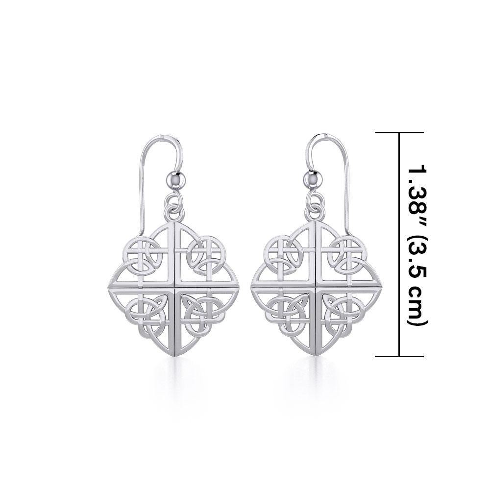 Celtic Knotwork Sterling Silver Earrings TE2139