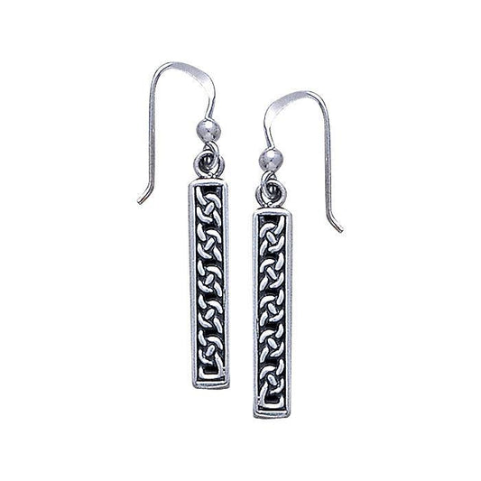 Celtic Knotwork Sterling Silver Dangle Earrings TE2290