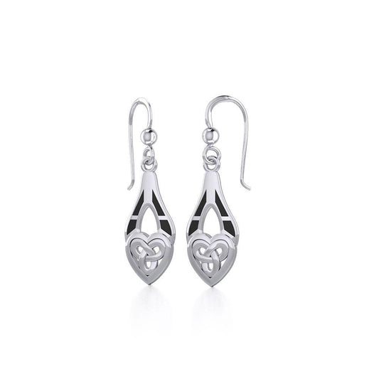 Celtic Knotwork Triquetra Sterling Silver Earrings TE2566