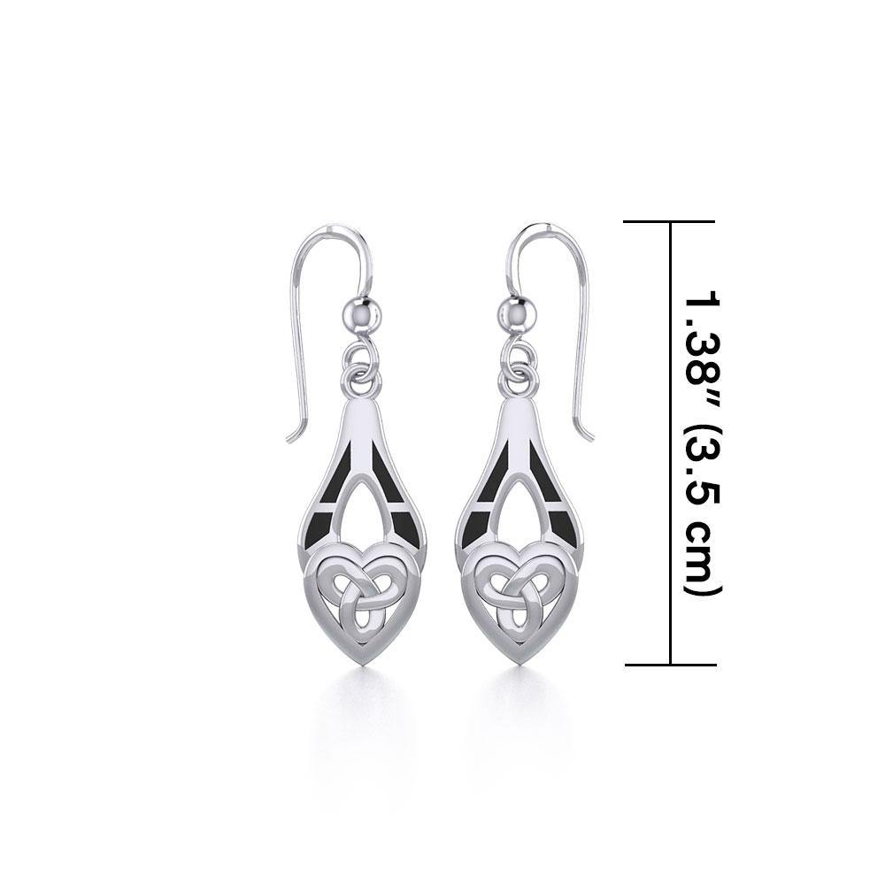 Celtic Knotwork Triquetra Sterling Silver Earrings TE2566