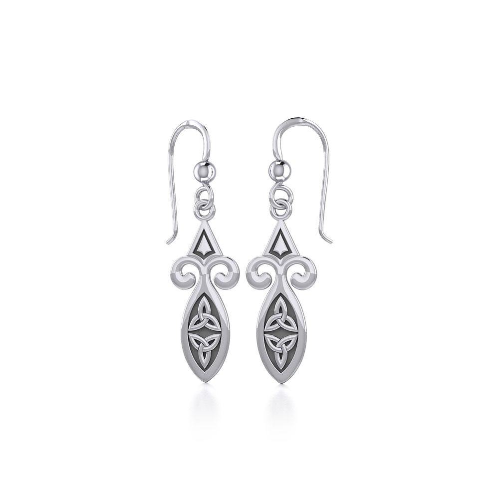 Celtic Sterling Silver Earrings TE2570