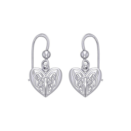 Eternal Heart Celtic Knots Sterling Silver Earrings TE2935