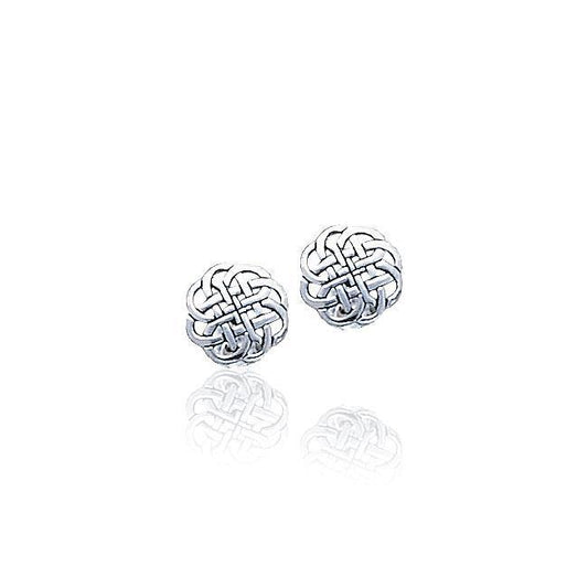 Celtic Knotwork Sterling Silver Post Earrings TE458