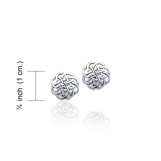 Celtic Knotwork Sterling Silver Post Earrings TE458