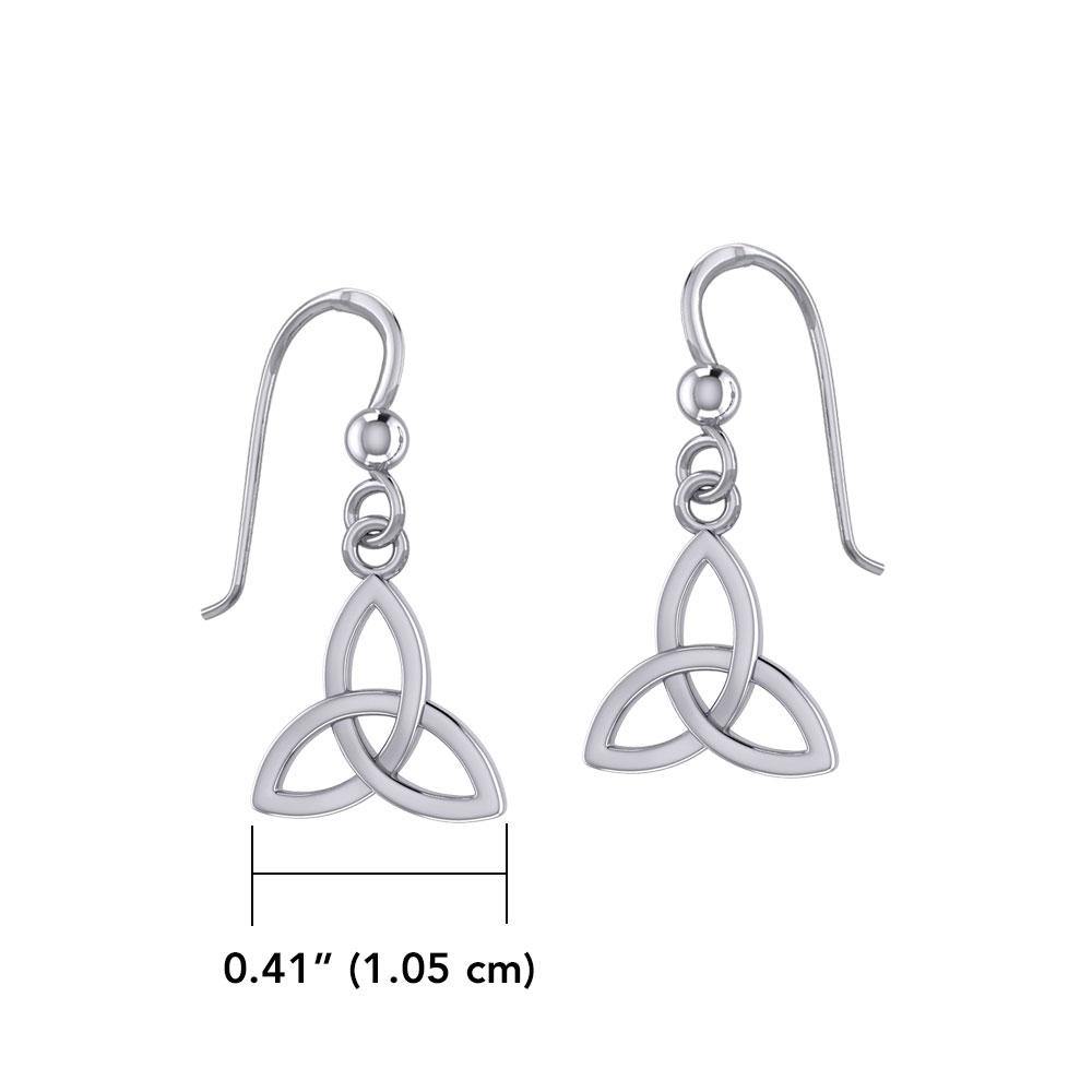 Celtic Knotwork Triquetra or Trinity Knot Sterling Silver Earrings TE659