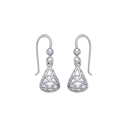 Celtic Knotwork Triquetra Filigree Sterling Silver Earrings TE683