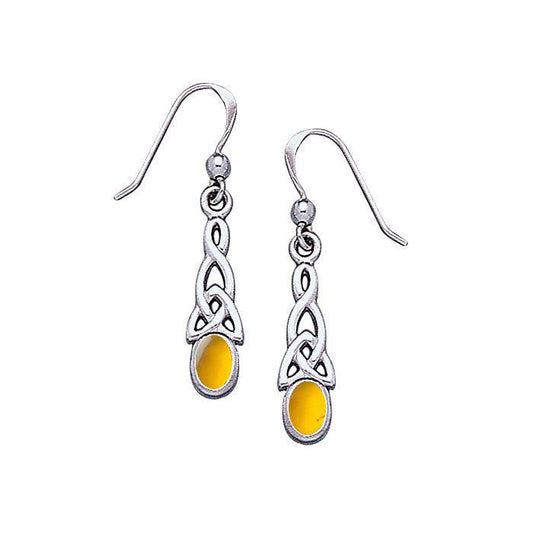 Celtic Knotwork Silver Triquetra Earrings TE864