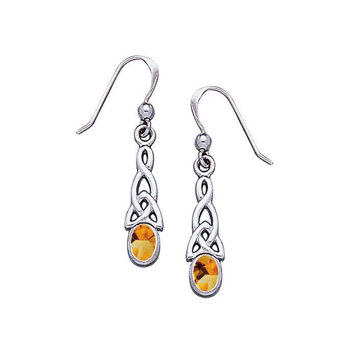 Celtic Knotwork Silver Triquetra Earrings TE864