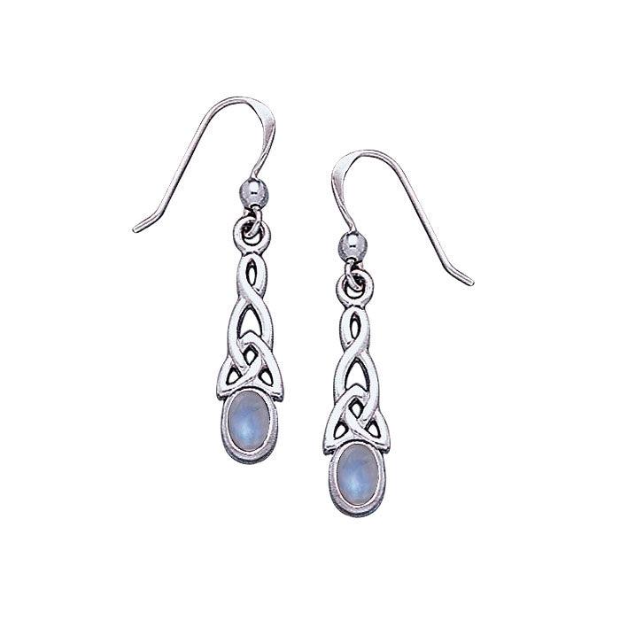 Celtic Knotwork Silver Triquetra Earrings TE864