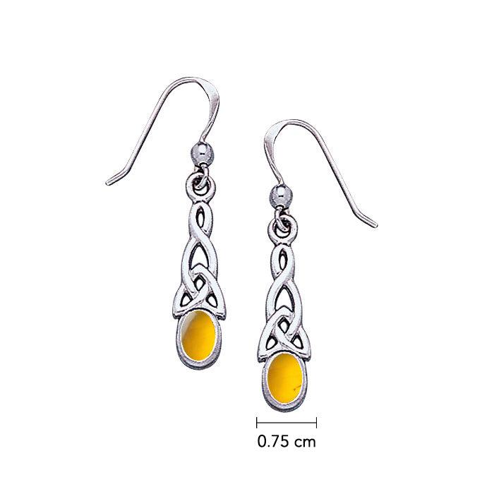 Celtic Knotwork Silver Triquetra Earrings TE864