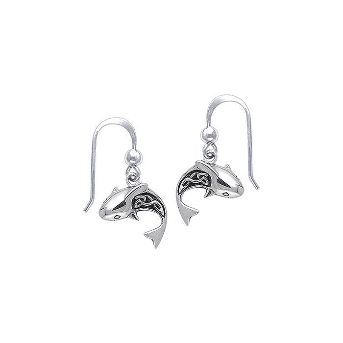 Celtic Shark Silver Earrings TER029