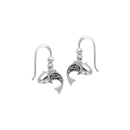 Celtic Shark Silver Earrings TER029
