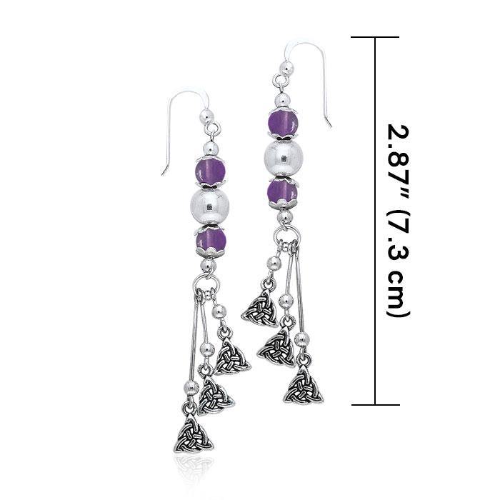Celtic Knotwork Silver Triquetra Earrings TER101