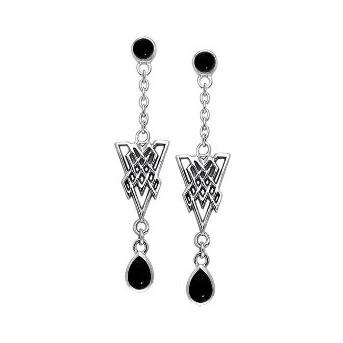 Celtic Knotwork Silver Earrings TER114